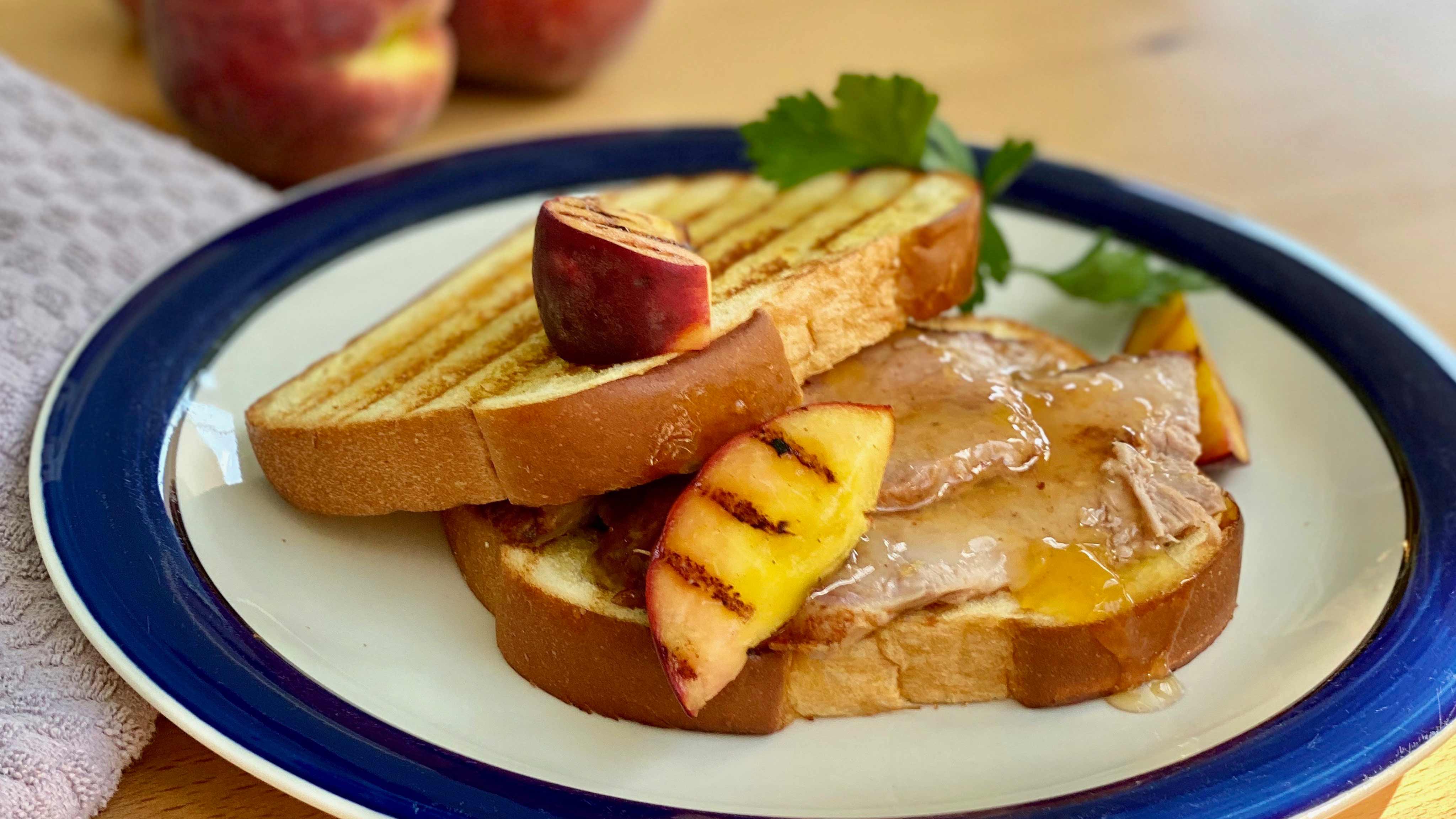 Lishman's City Market - Recipe: Roasted Pork Shoulder with Grilled Peaches  and Peach Glaze